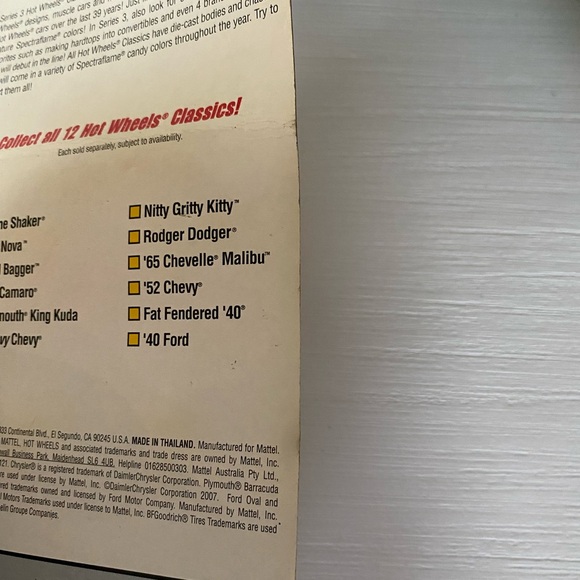 Hot Wheels 3-PACK Classics Series 3 '69 Camaro Rodger Dodger '40 Ford 1731 - Picture 7 of 8